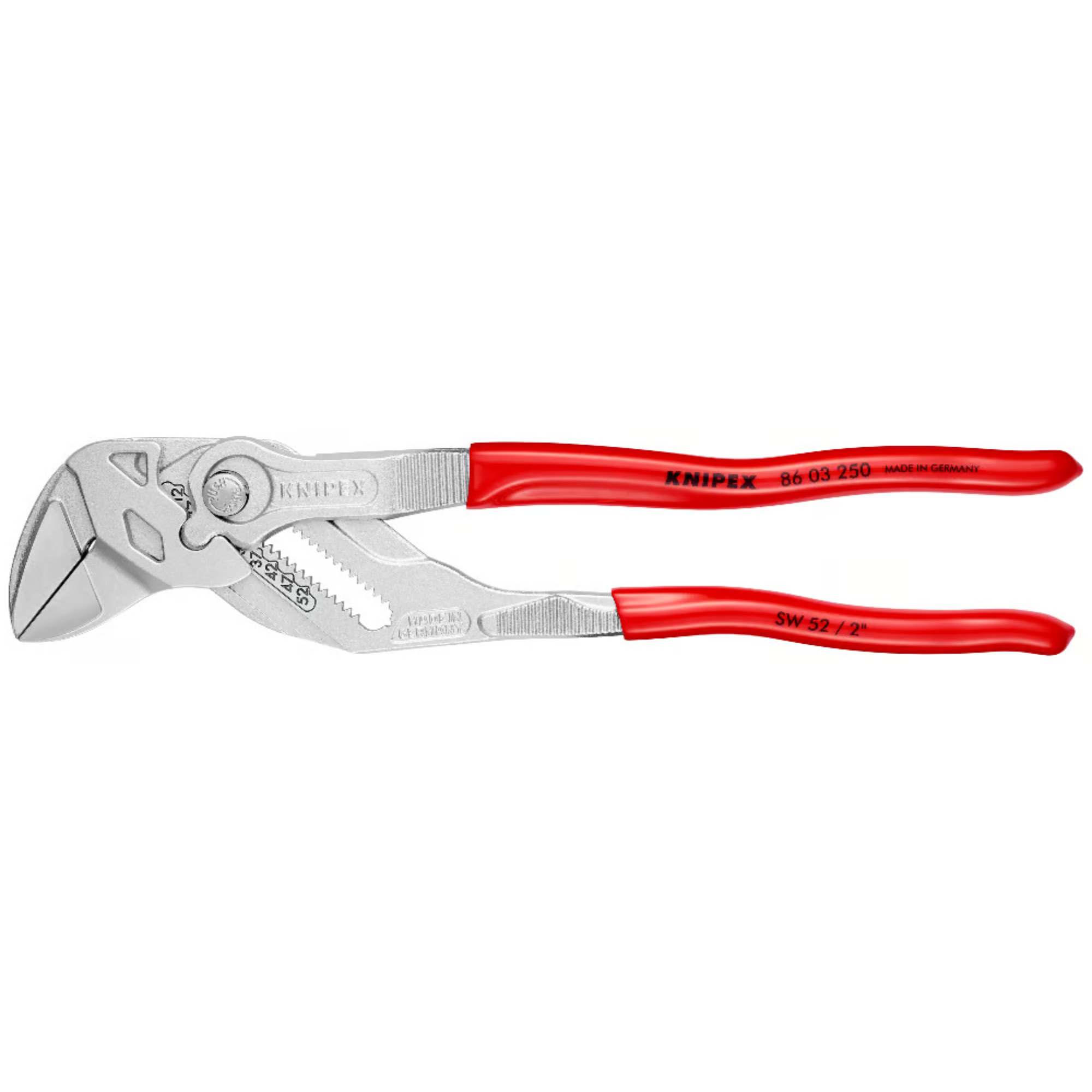 Knipex red-handled pliers wrench with smooth parallel jaws