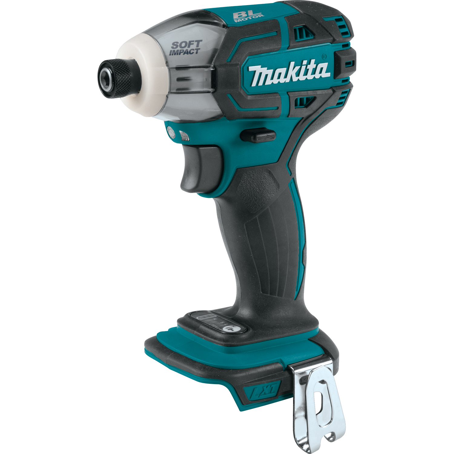 Makita oil-impulse driver with Soft Impact marking and battery mount