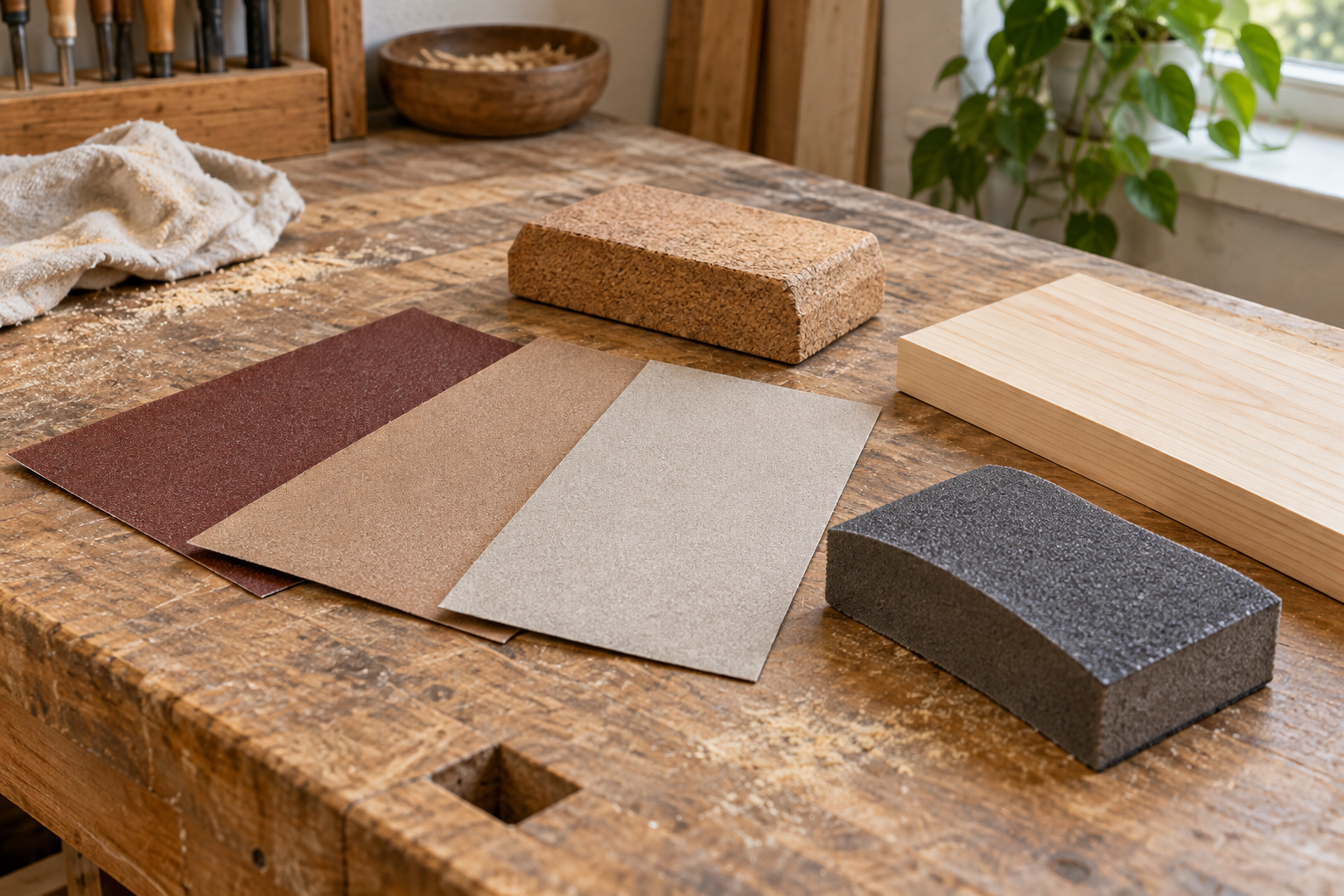 AI-generated editorial illustration of sandpaper
