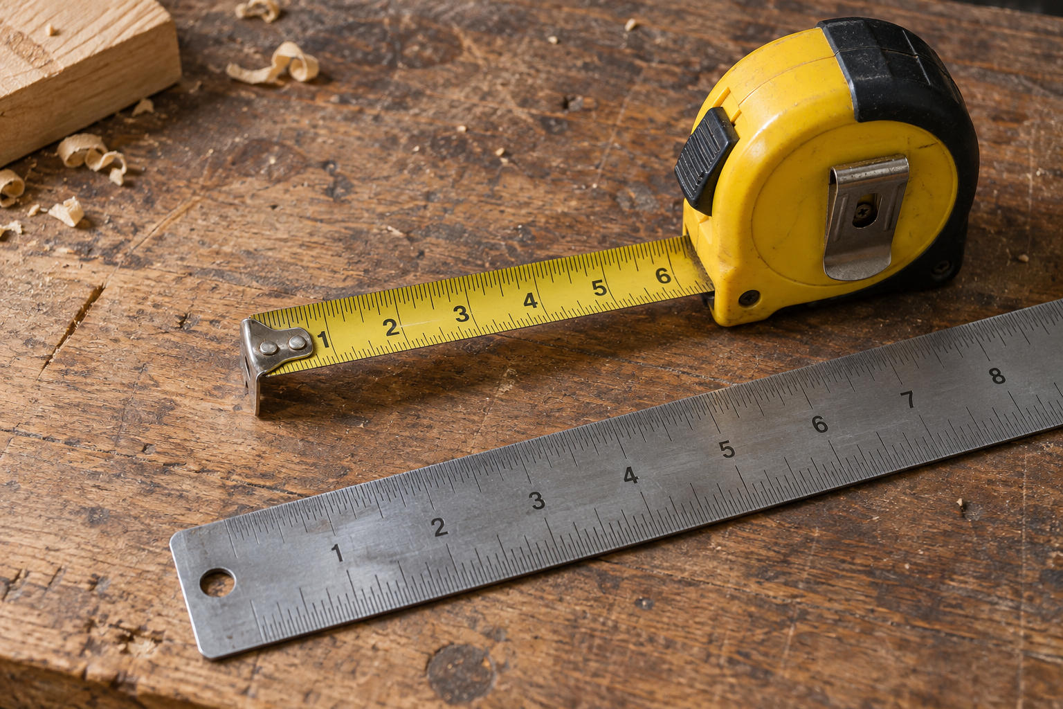 AI-generated editorial illustration of tape measure and ruler